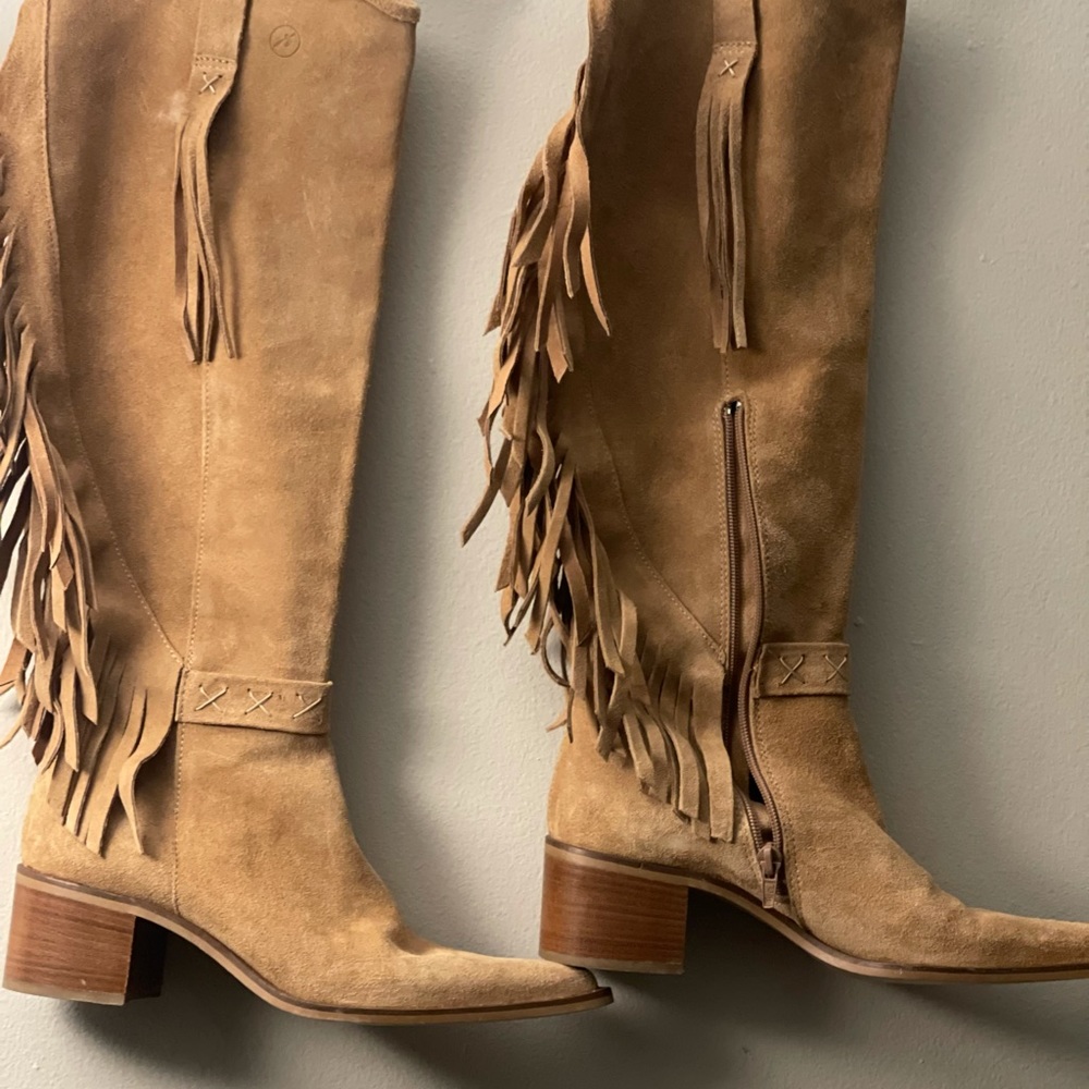 Bronx suede fridge heel boots US 9